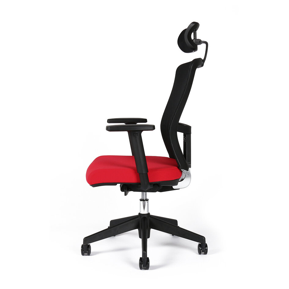 Irodai forgószék fejtámlával, TD-14, piros